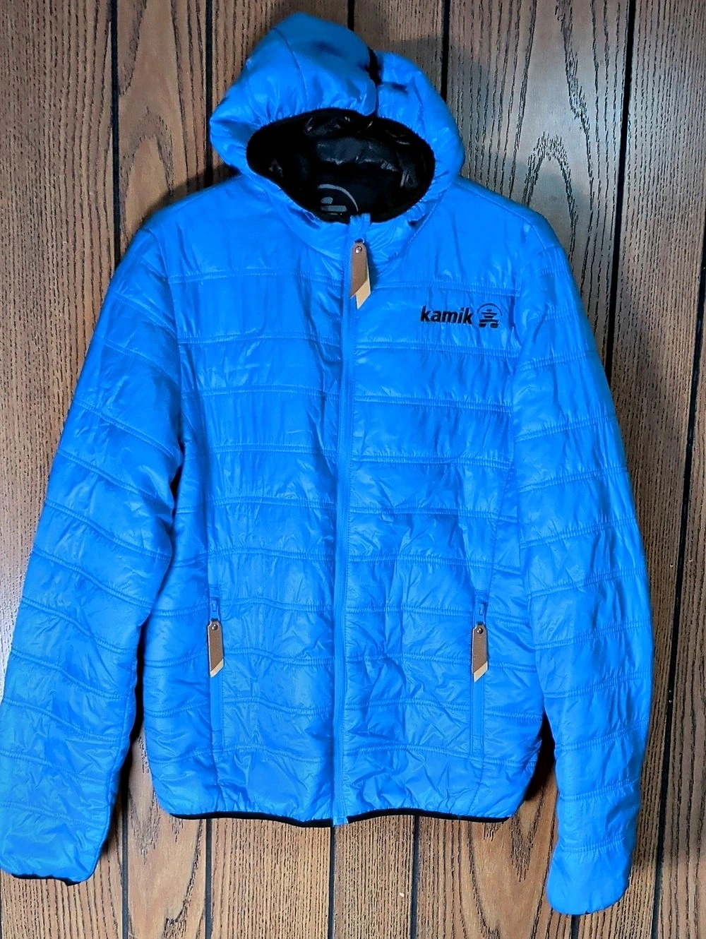 Kamik Puffer Jacket Blue Nylon Large Like New